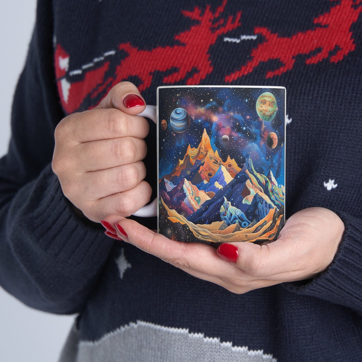 Artistic Cosmic Mountains A - Ceramic Mug Collection