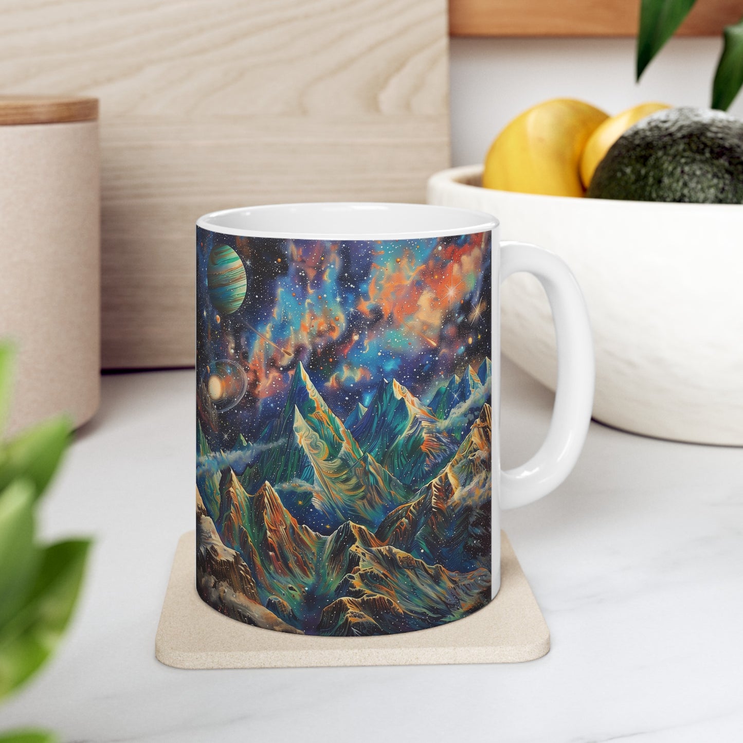 Artistic Cosmic Mountains C - Ceramic Mug Collection