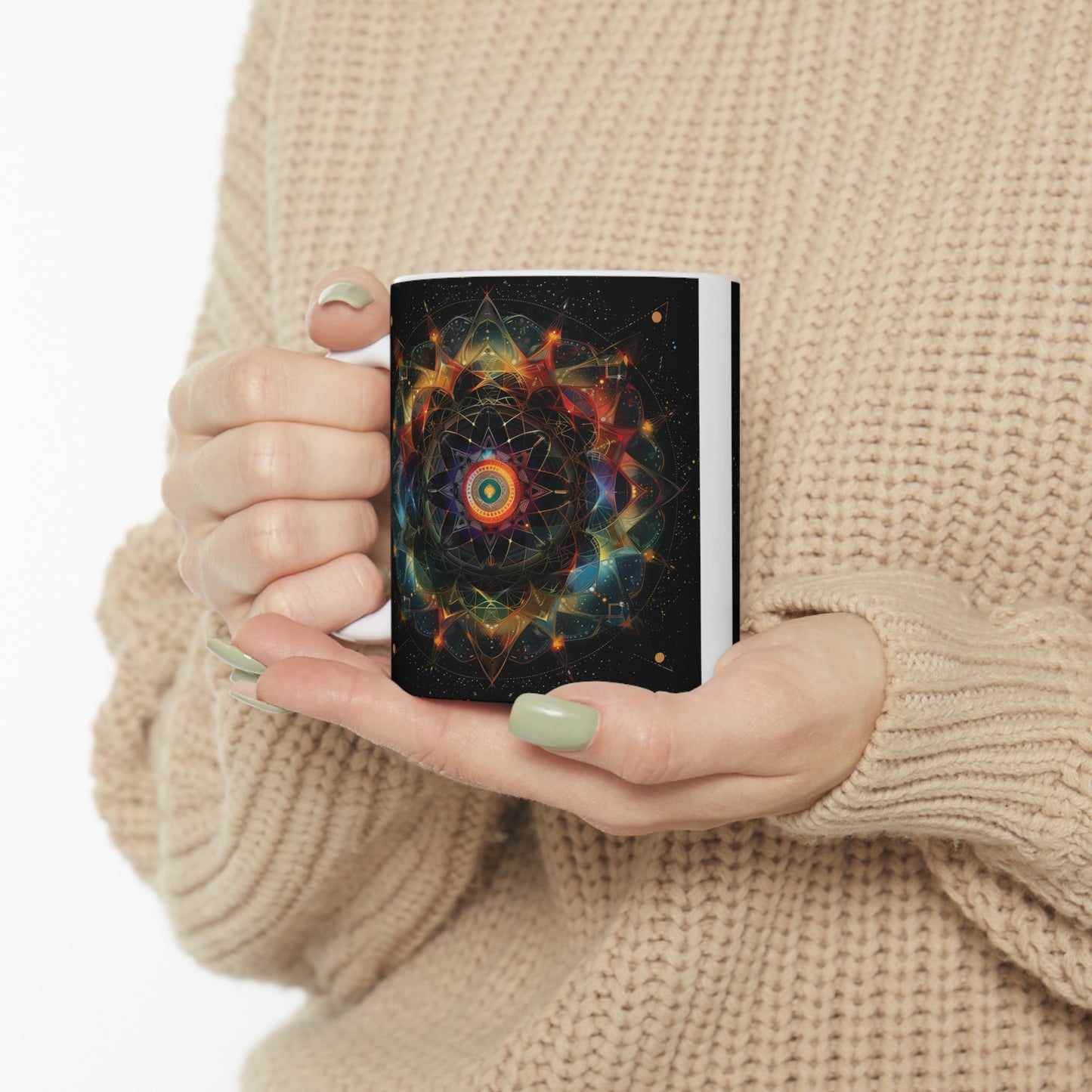 Geometric Mandala D - Ceramic Mug Collection