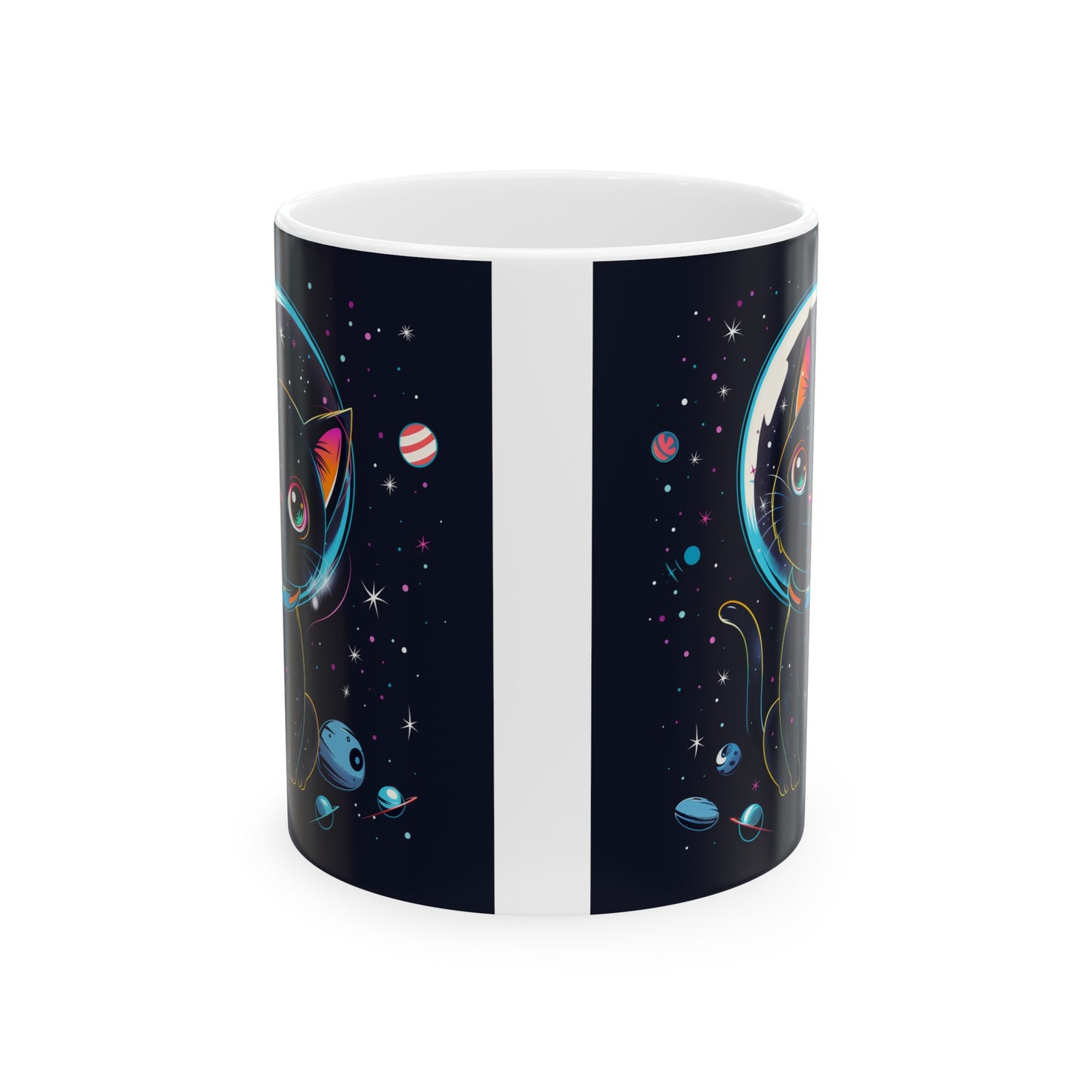 Cute Space Cat D - Ceramic Mug Collection