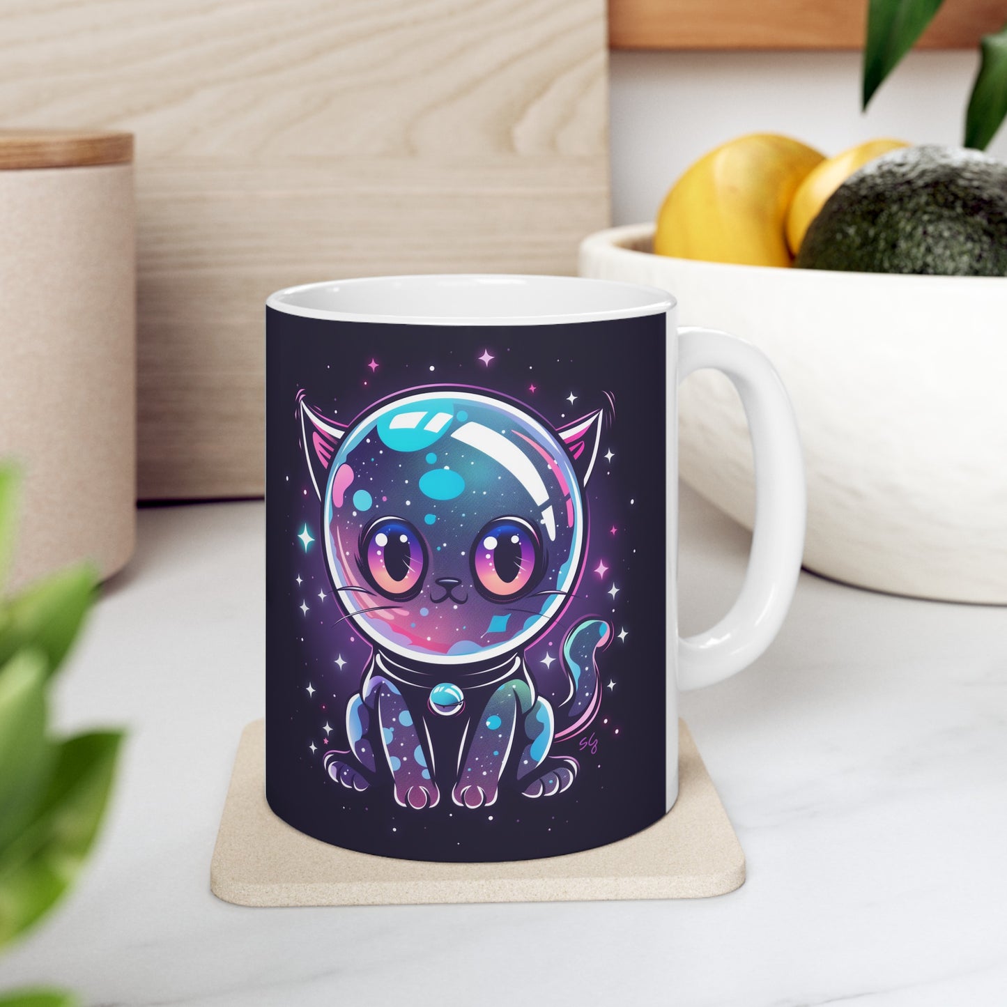 Cute Space Cat B - Ceramic Mug Collection