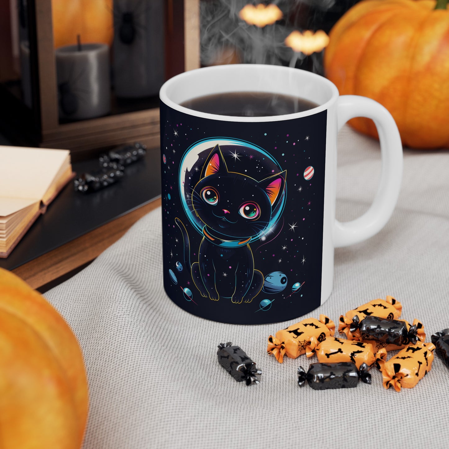 Cute Space Cat D - Ceramic Mug Collection