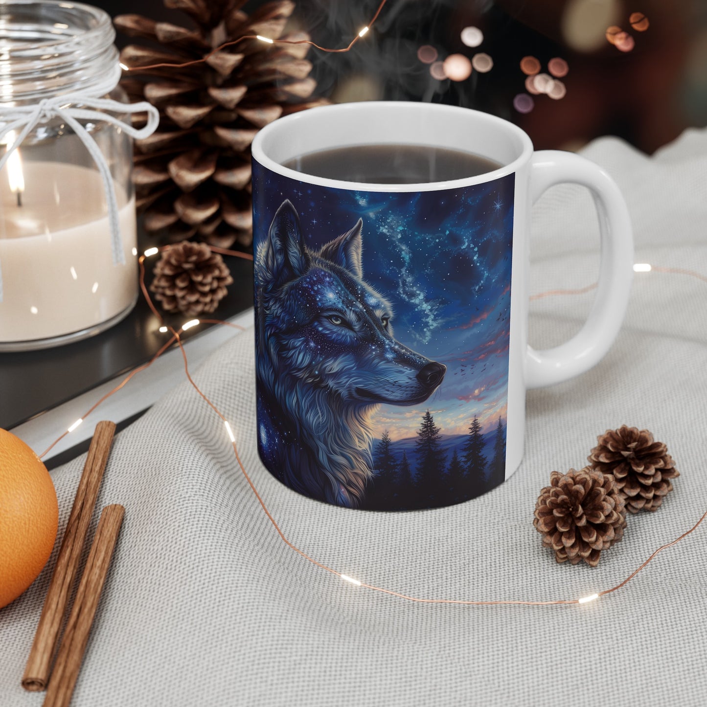 Cosmic Wolf B - Ceramic Mug Collection