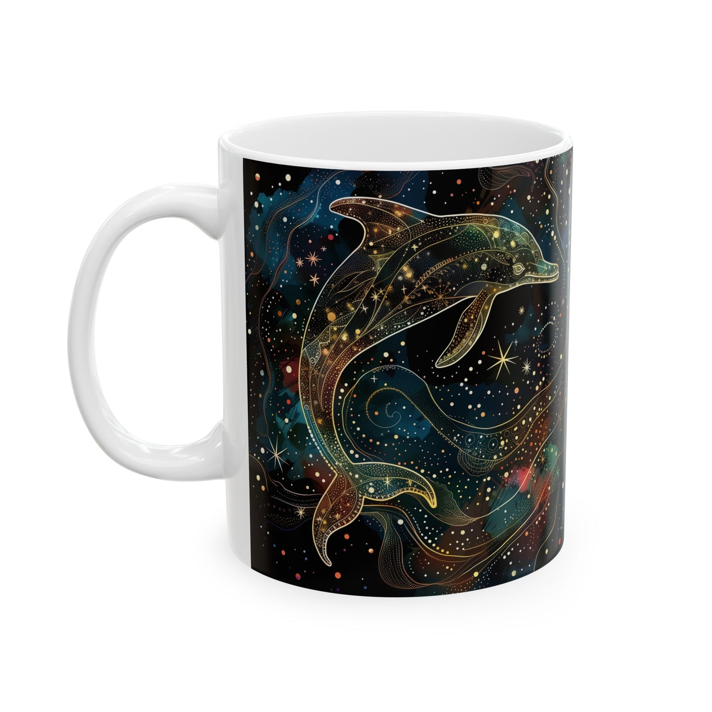 Cosmic Dolphin D - Ceramic Mug Collection