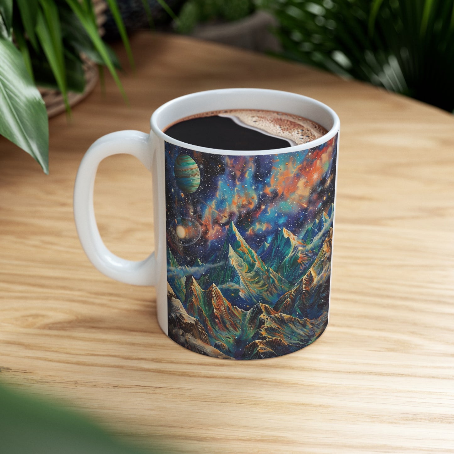 Artistic Cosmic Mountains C - Ceramic Mug Collection