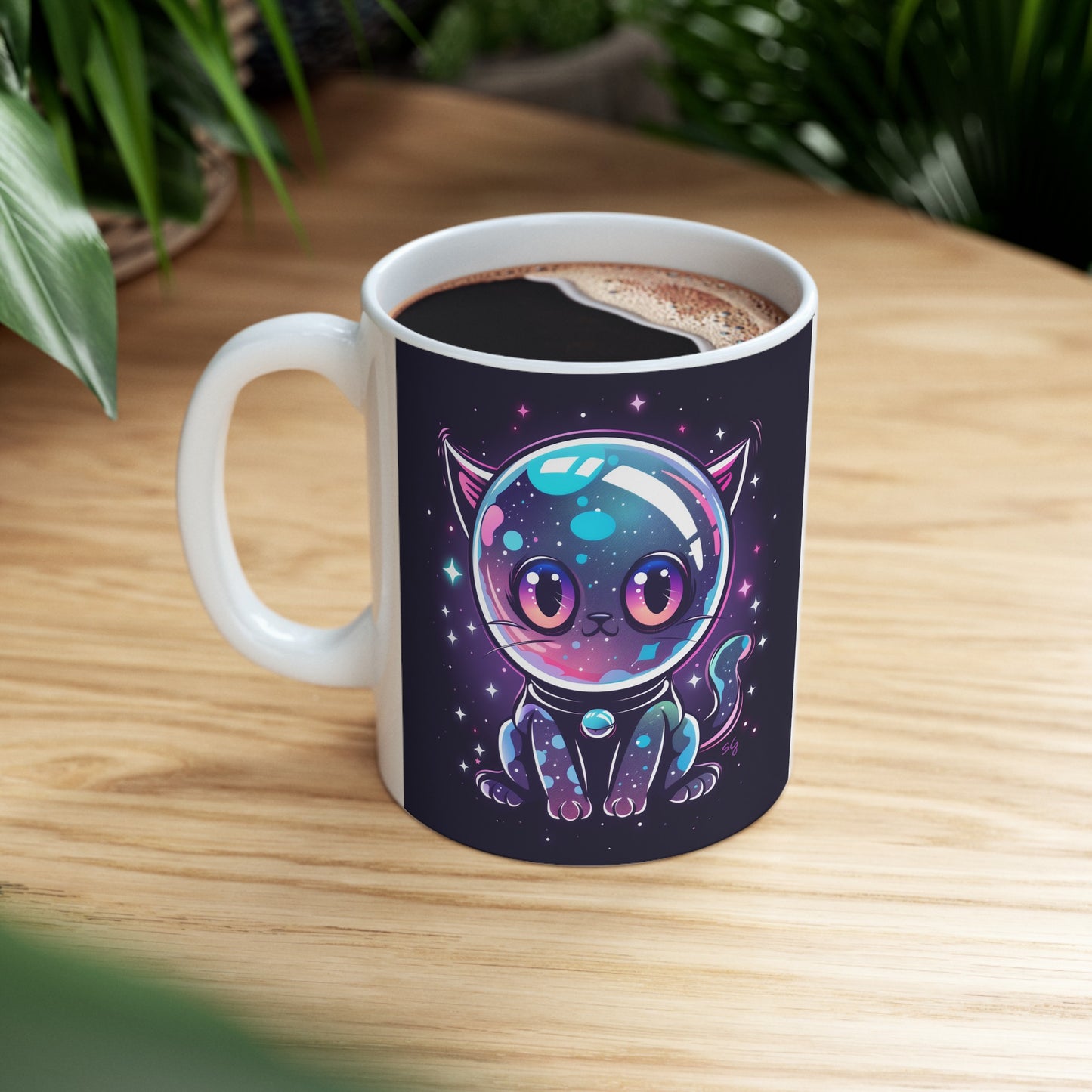 Cute Space Cat B - Ceramic Mug Collection