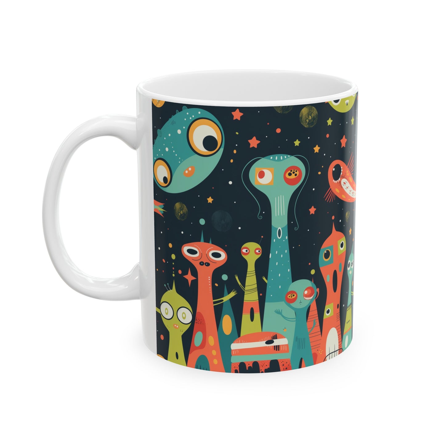 Cartoonish Aliens A - Ceramic Mug Collection