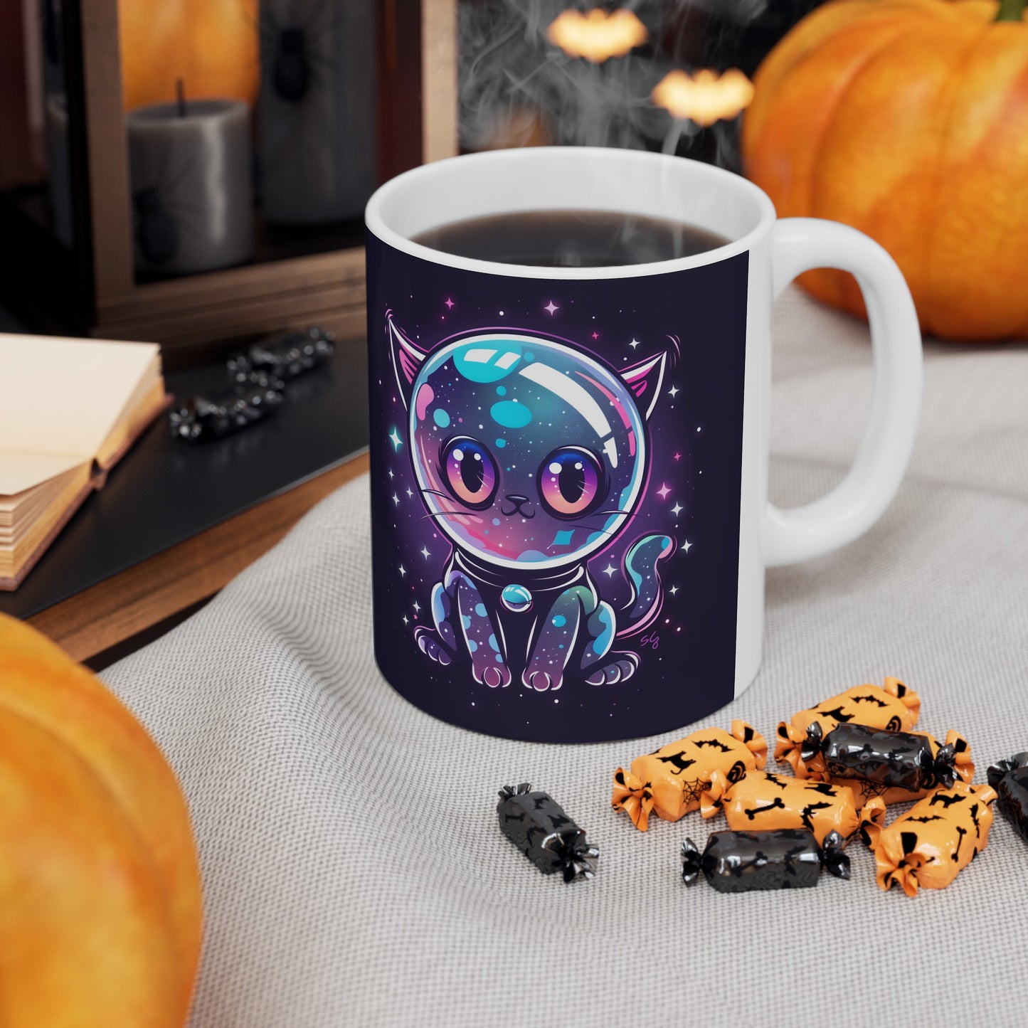 Cute Space Cat B - Ceramic Mug Collection