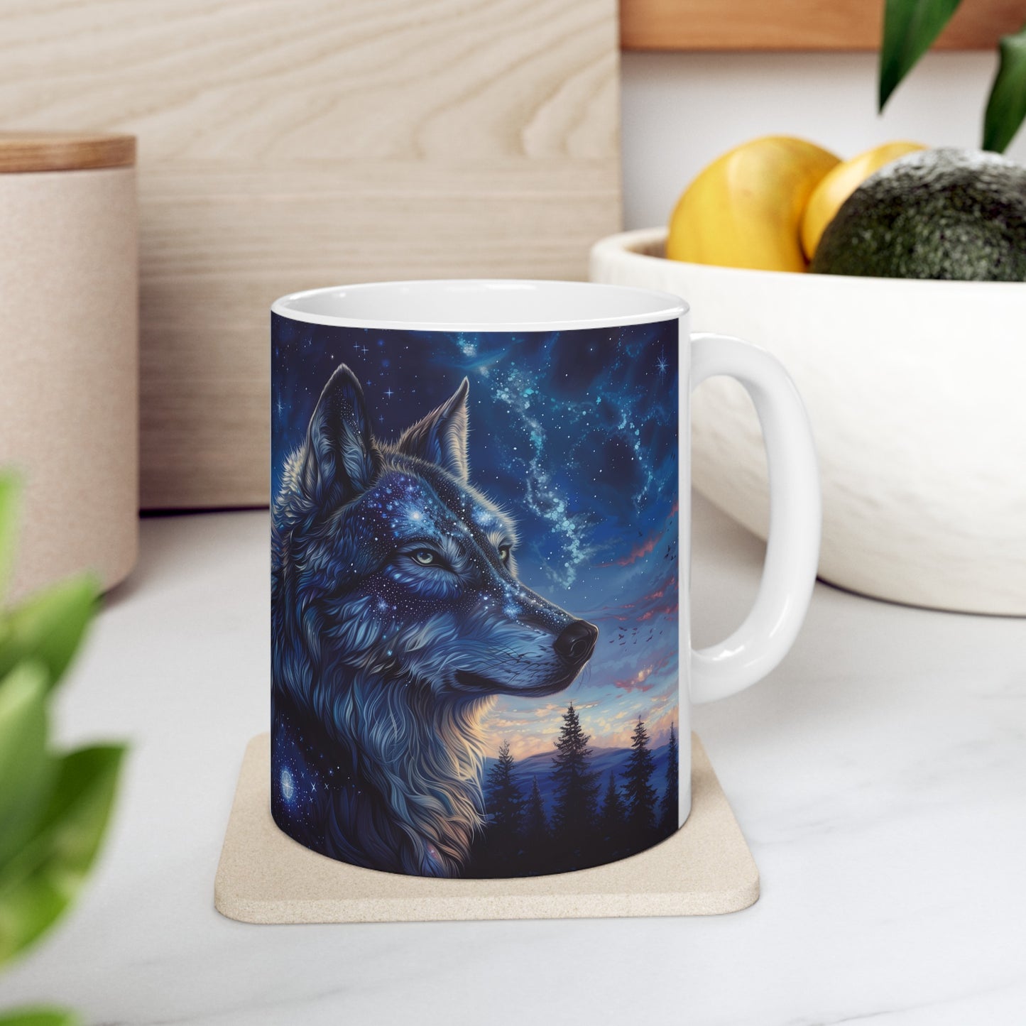 Cosmic Wolf B - Ceramic Mug Collection