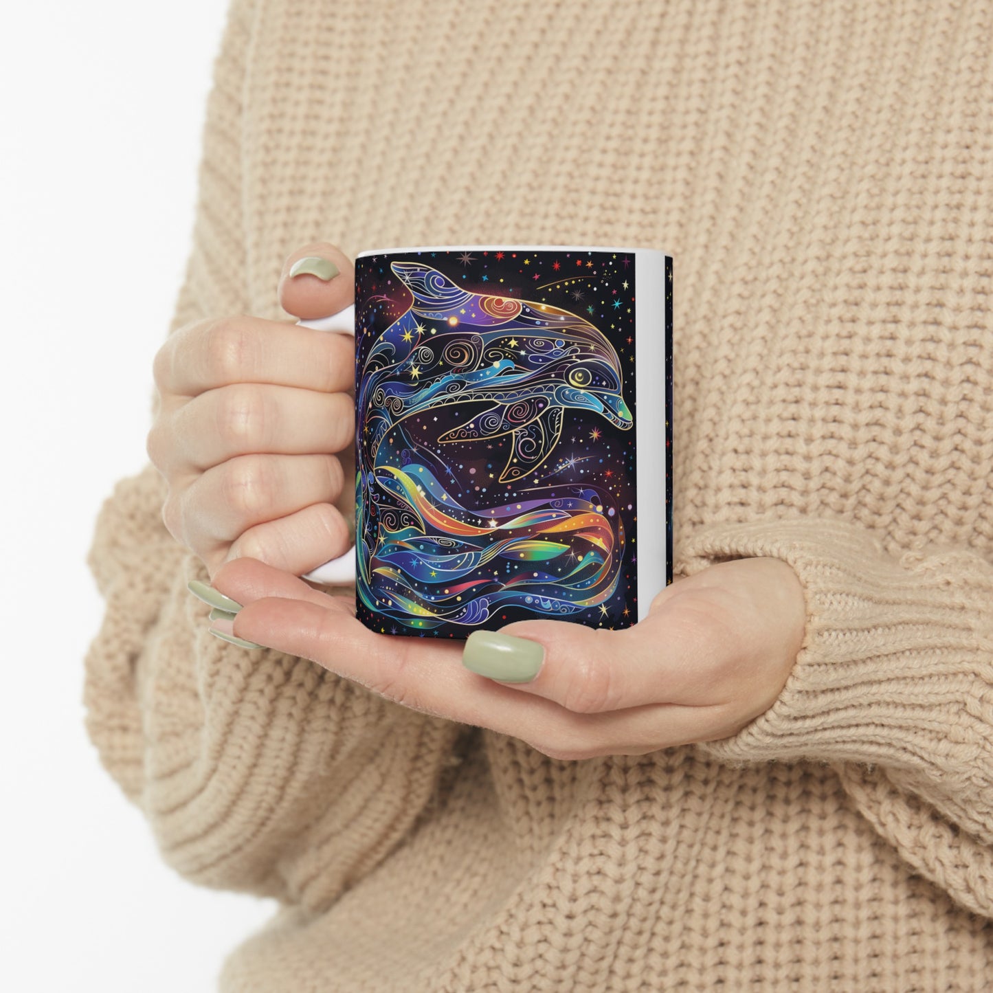 Cosmic Dolphin C - Ceramic Mug Collection