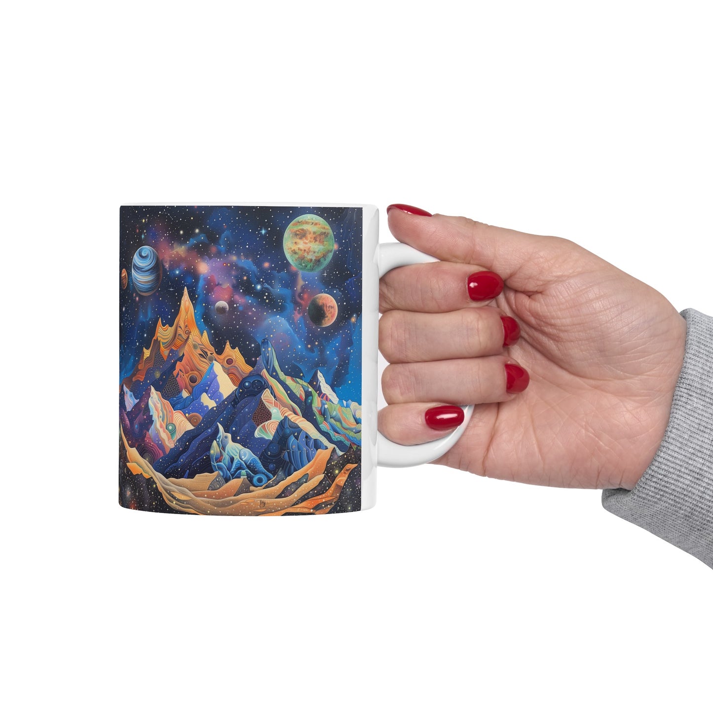 Artistic Cosmic Mountains A - Ceramic Mug Collection