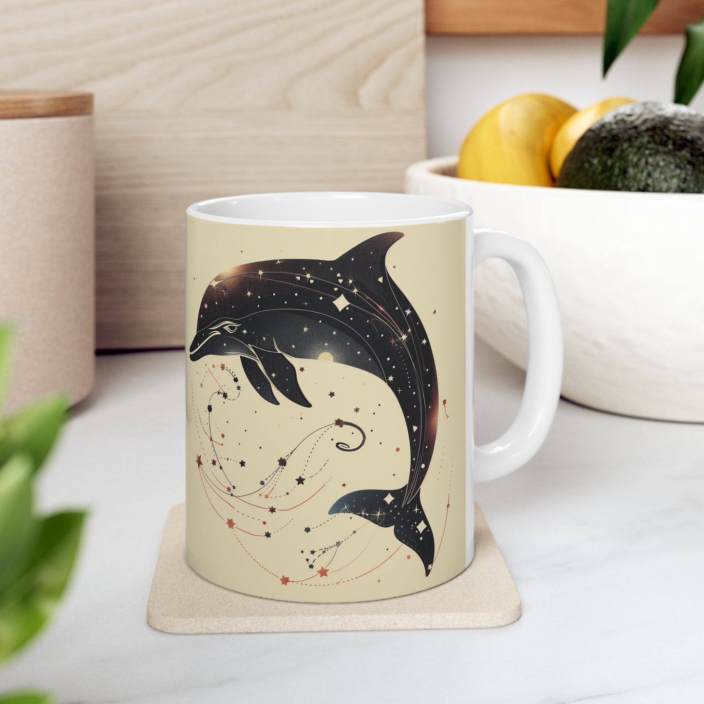 Cosmic Dolphin B - Ceramic Mug Collection