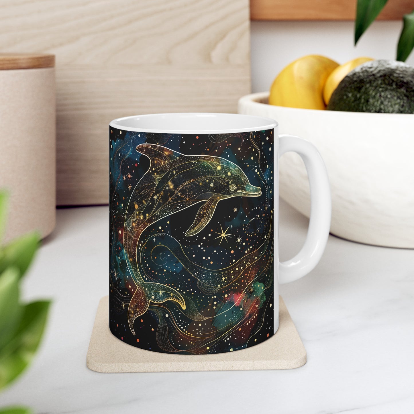 Cosmic Dolphin D - Ceramic Mug Collection