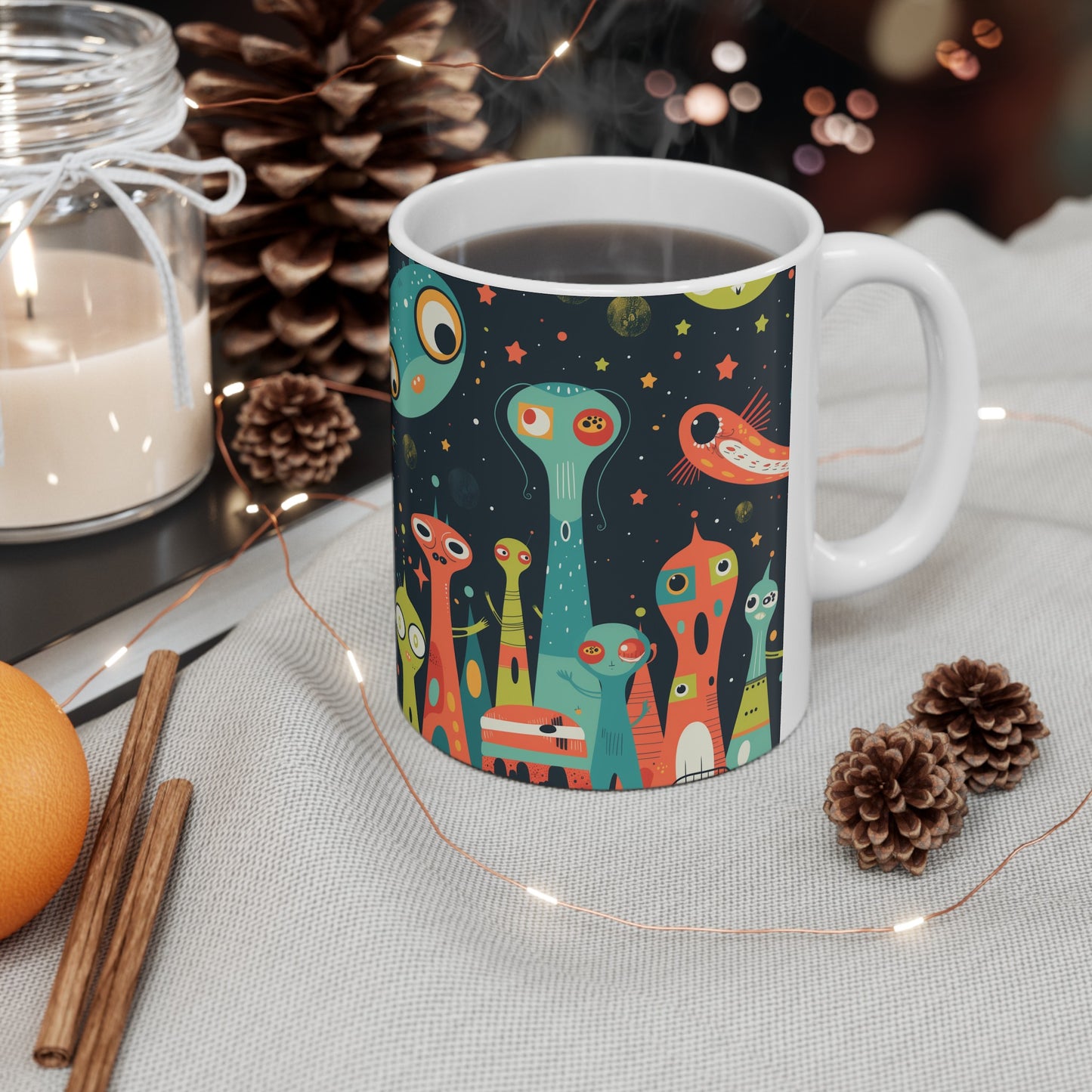 Cartoonish Aliens A - Ceramic Mug Collection