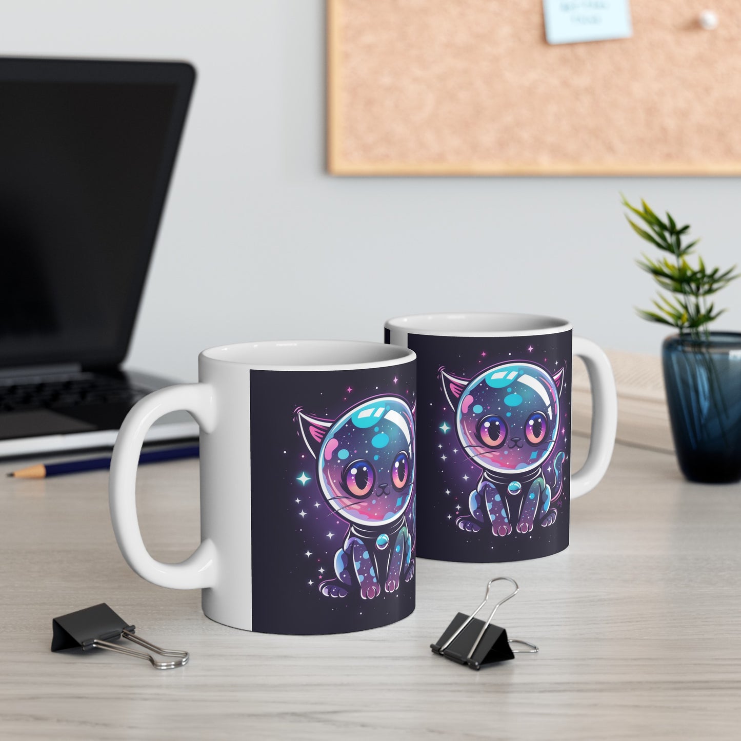 Cute Space Cat B - Ceramic Mug Collection