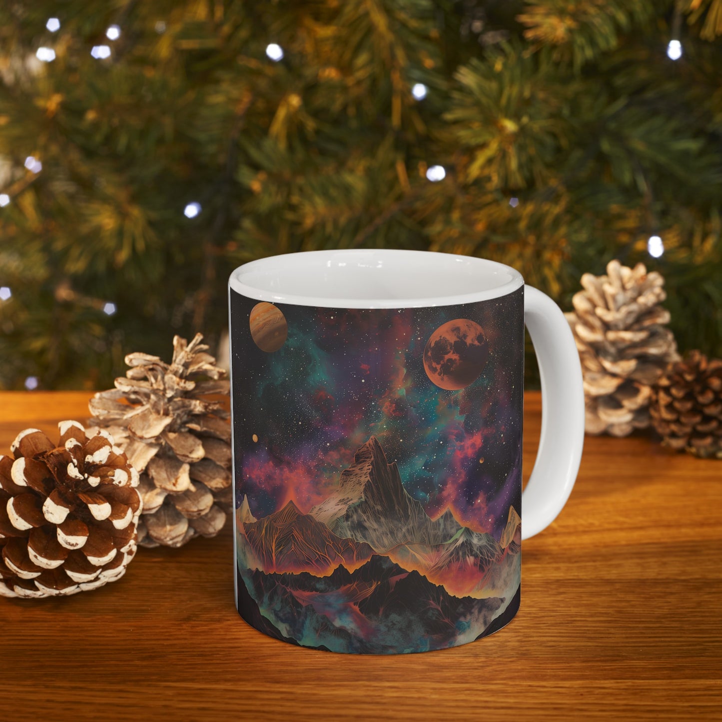 Artistic Cosmic Mountains D - Ceramic Mug Collection