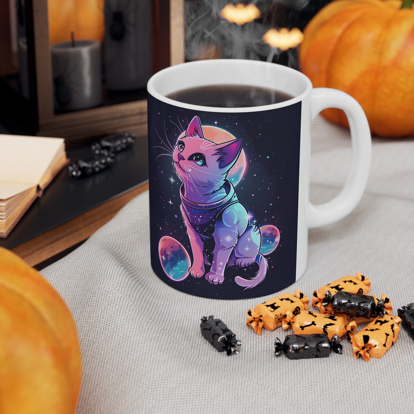 Cute Space Cat C - Ceramic Mug Collection