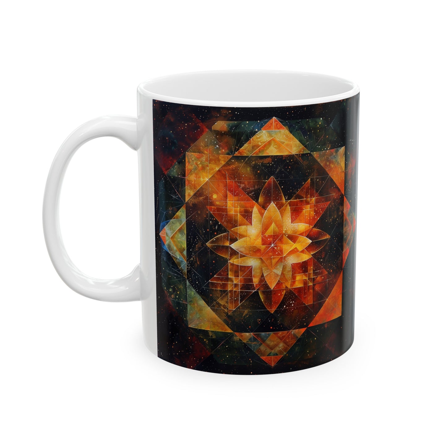 Geometric Mandala C - Ceramic Mug Collection