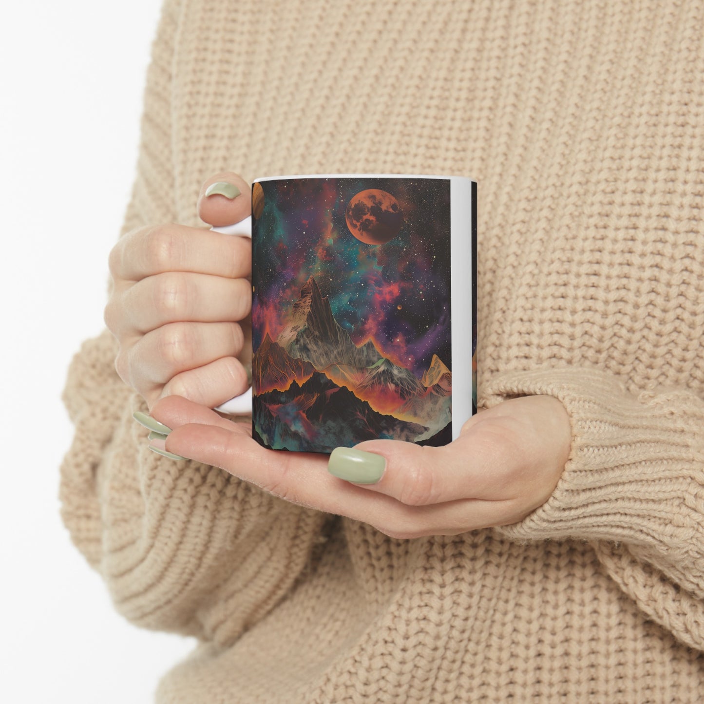 Artistic Cosmic Mountains D - Ceramic Mug Collection