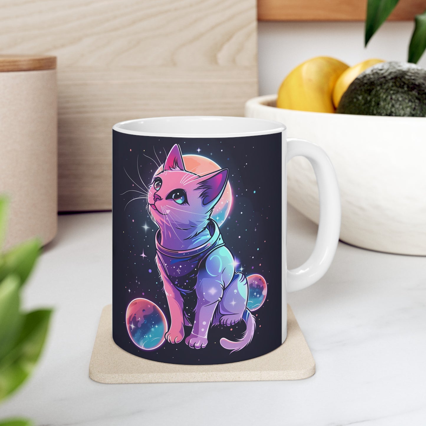 Cute Space Cat C - Ceramic Mug Collection