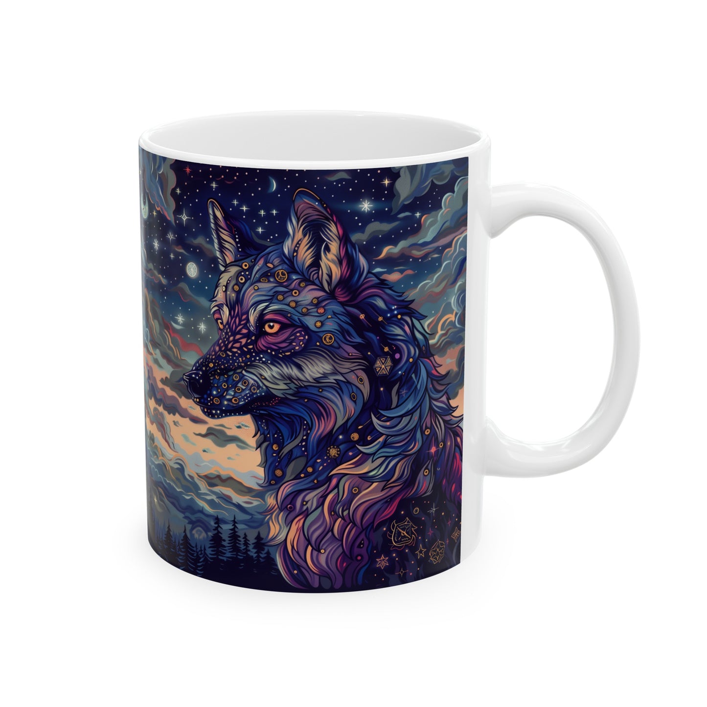 Cosmic Wolf D - Ceramic Mug Collection