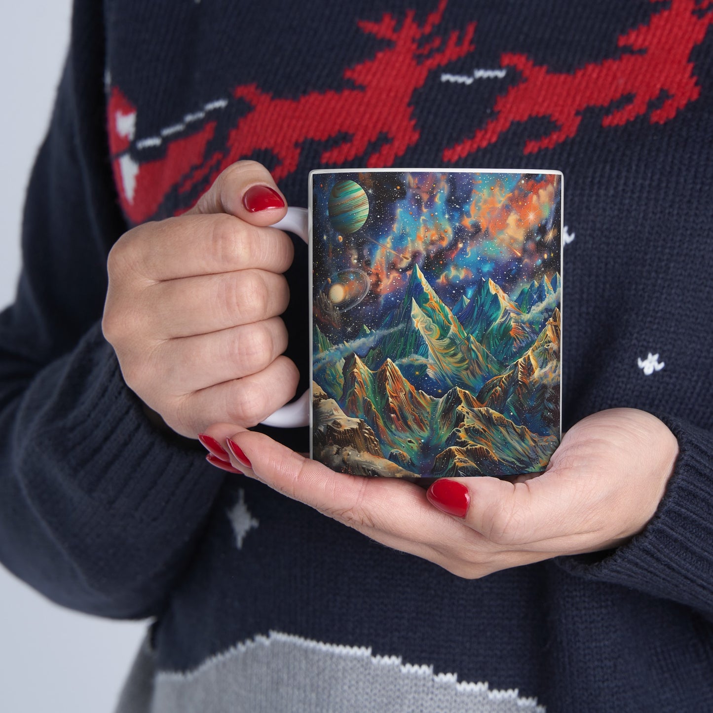 Artistic Cosmic Mountains C - Ceramic Mug Collection