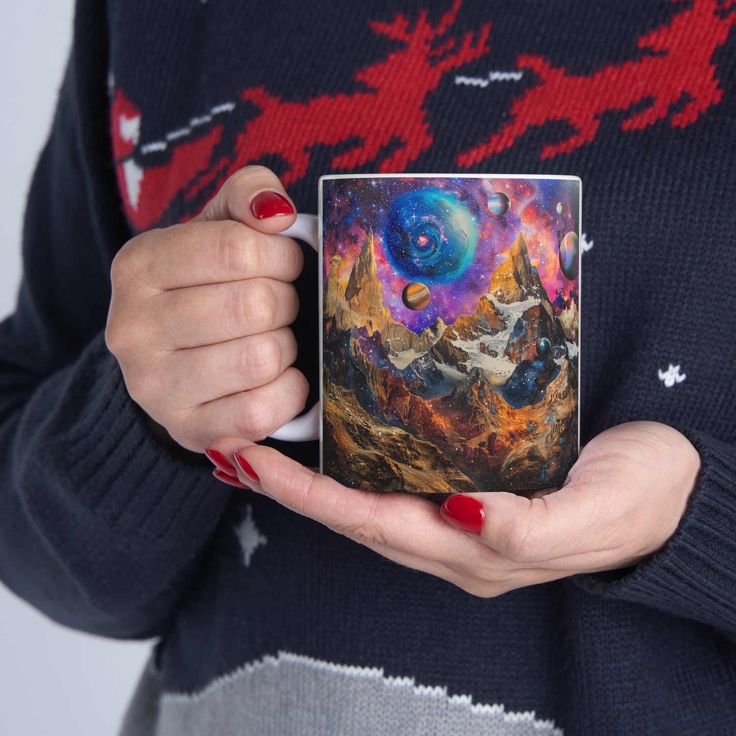 Artistic Cosmic Mountains B - Ceramic Mug Collection