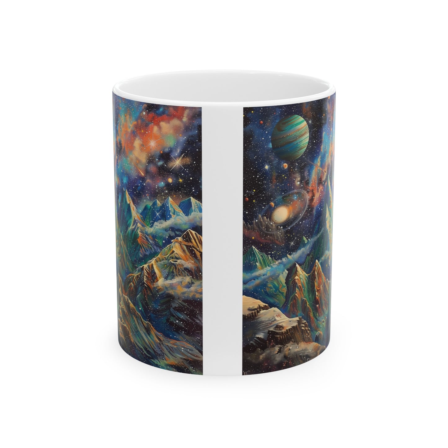 Artistic Cosmic Mountains C - Ceramic Mug Collection