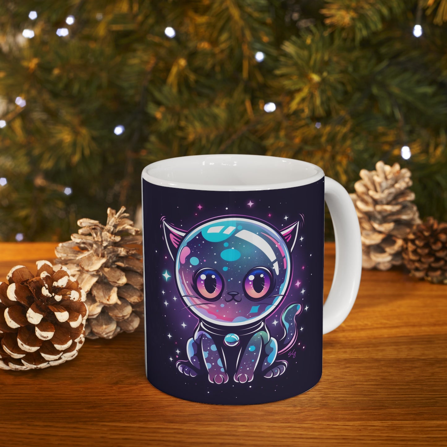 Cute Space Cat B - Ceramic Mug Collection