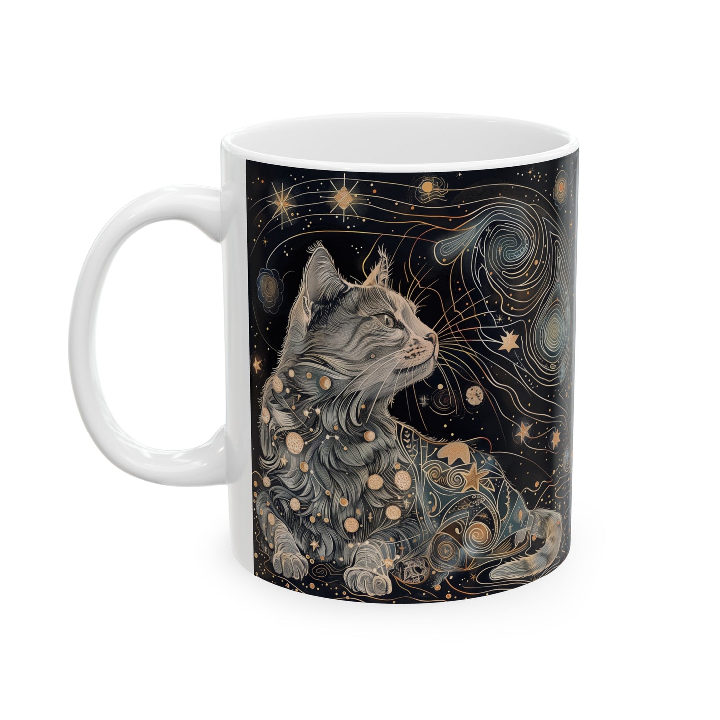 Cosmic Cat D - Ceramic Mug Collection