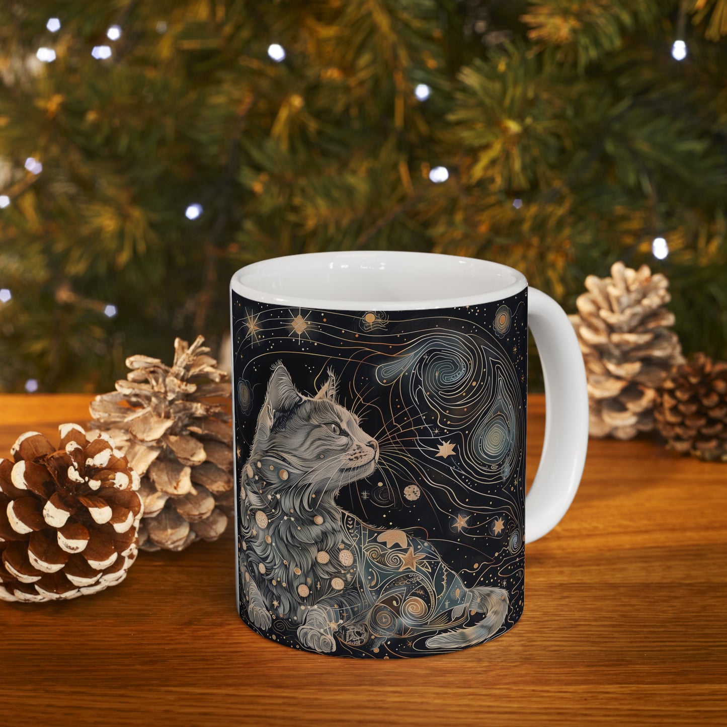 Cosmic Cat D - Ceramic Mug Collection