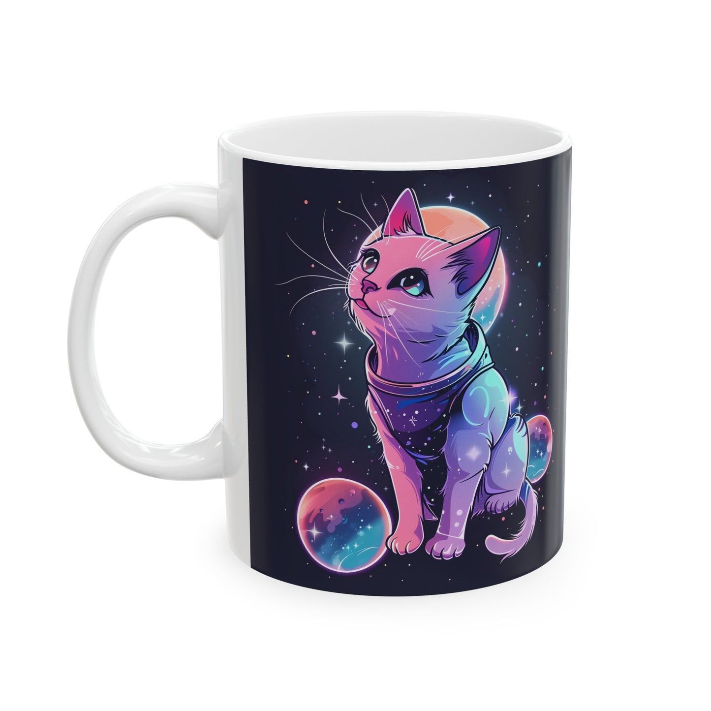 Cute Space Cat C - Ceramic Mug Collection