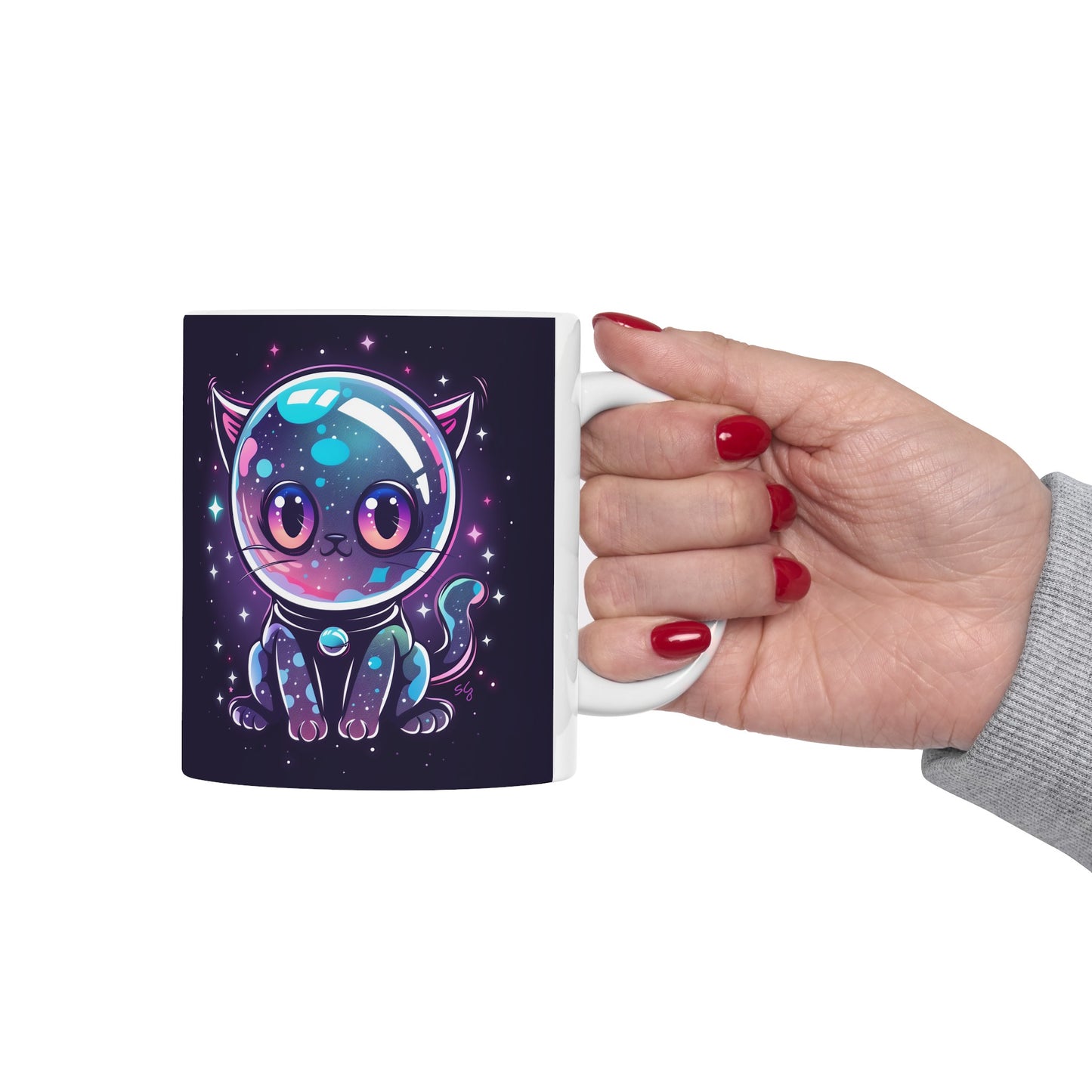 Cute Space Cat B - Ceramic Mug Collection