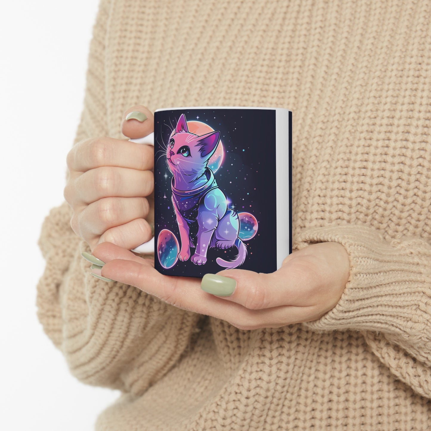 Cute Space Cat C - Ceramic Mug Collection