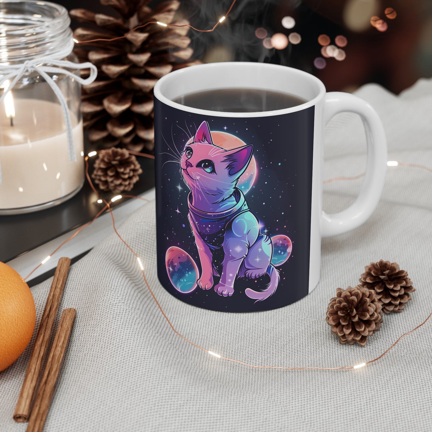 Cute Space Cat C - Ceramic Mug Collection