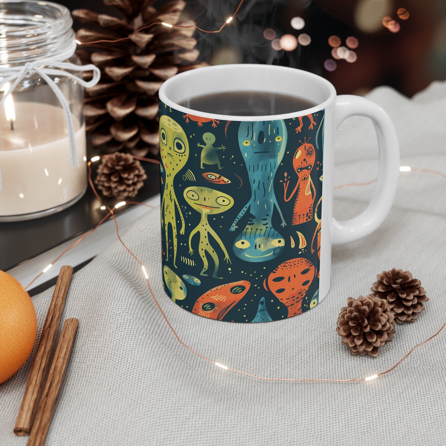 Cartoonish Aliens B - Ceramic Mug Collection