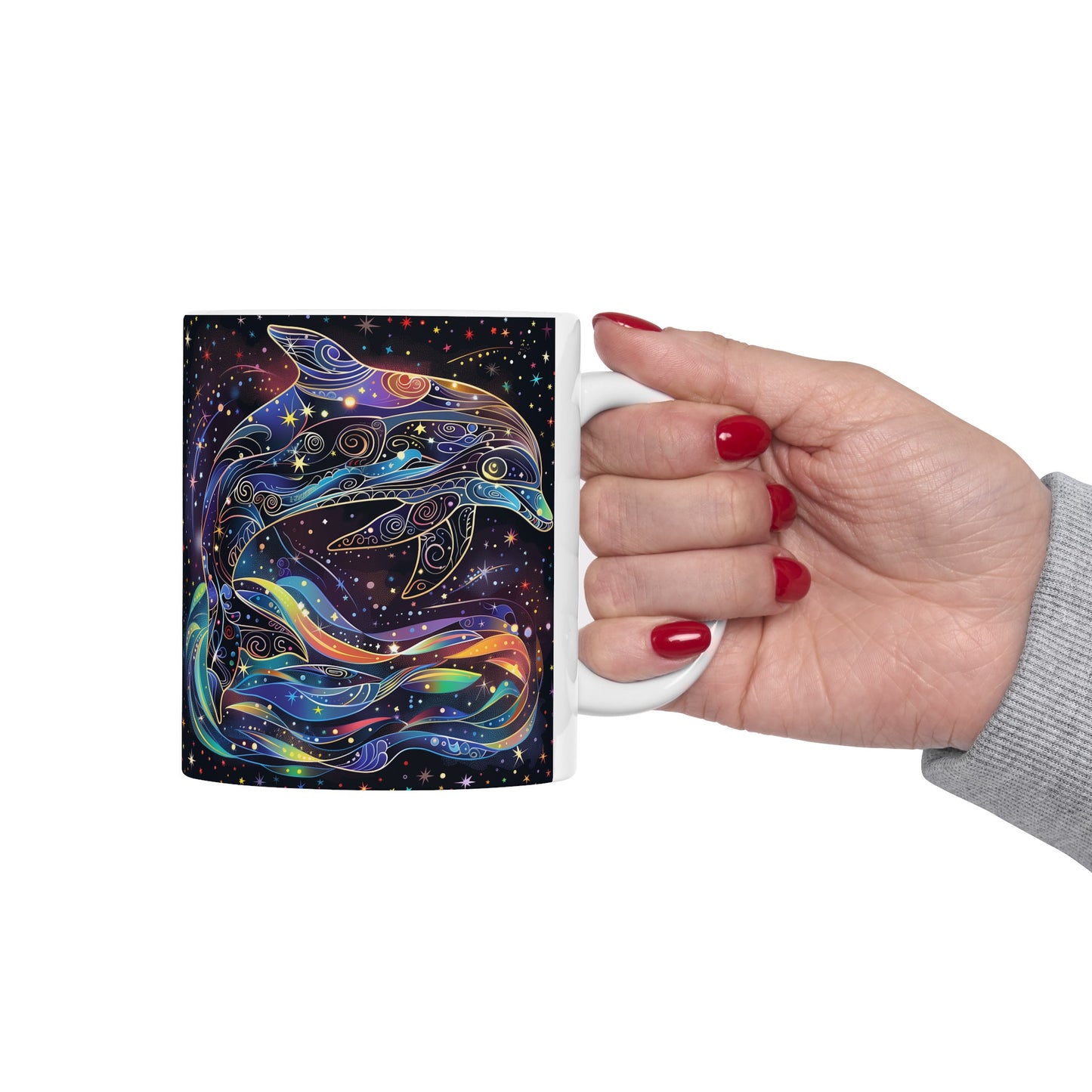 Cosmic Dolphin C - Ceramic Mug Collection