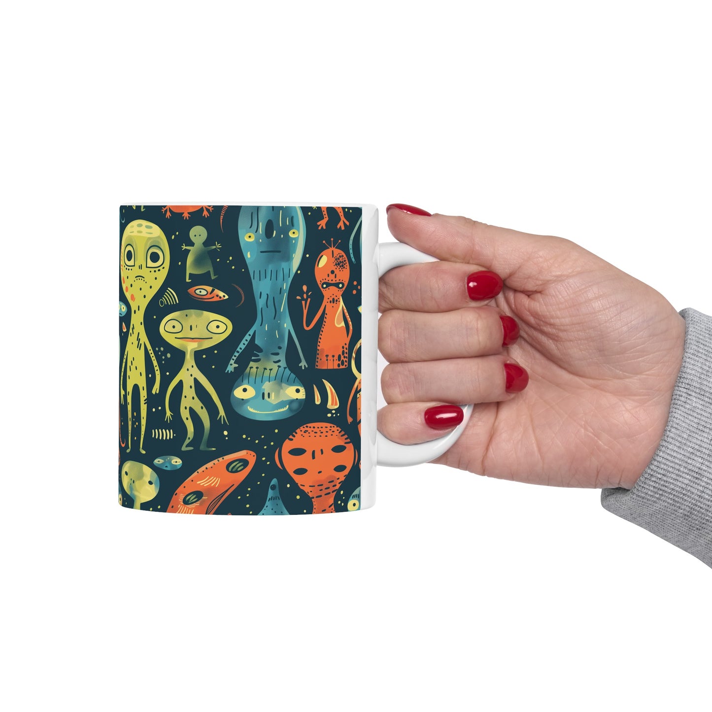 Cartoonish Aliens B - Ceramic Mug Collection