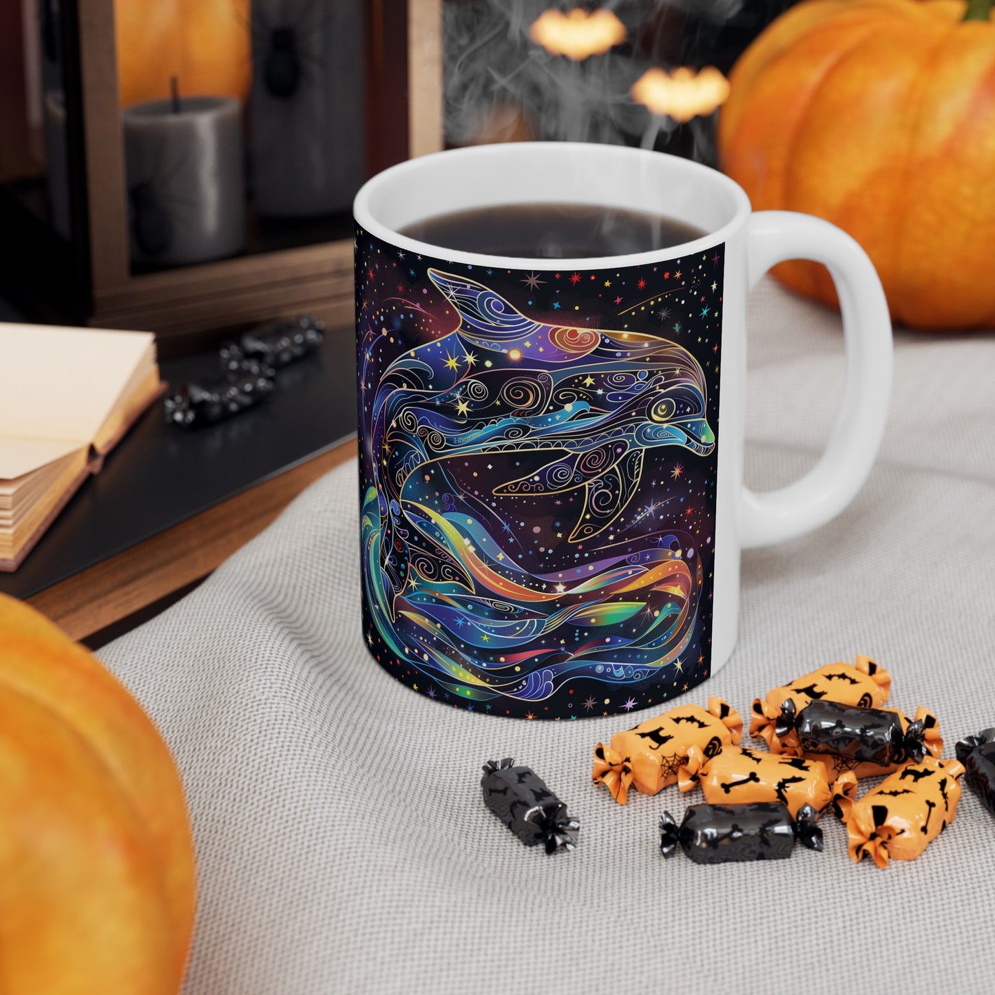 Cosmic Dolphin C - Ceramic Mug Collection