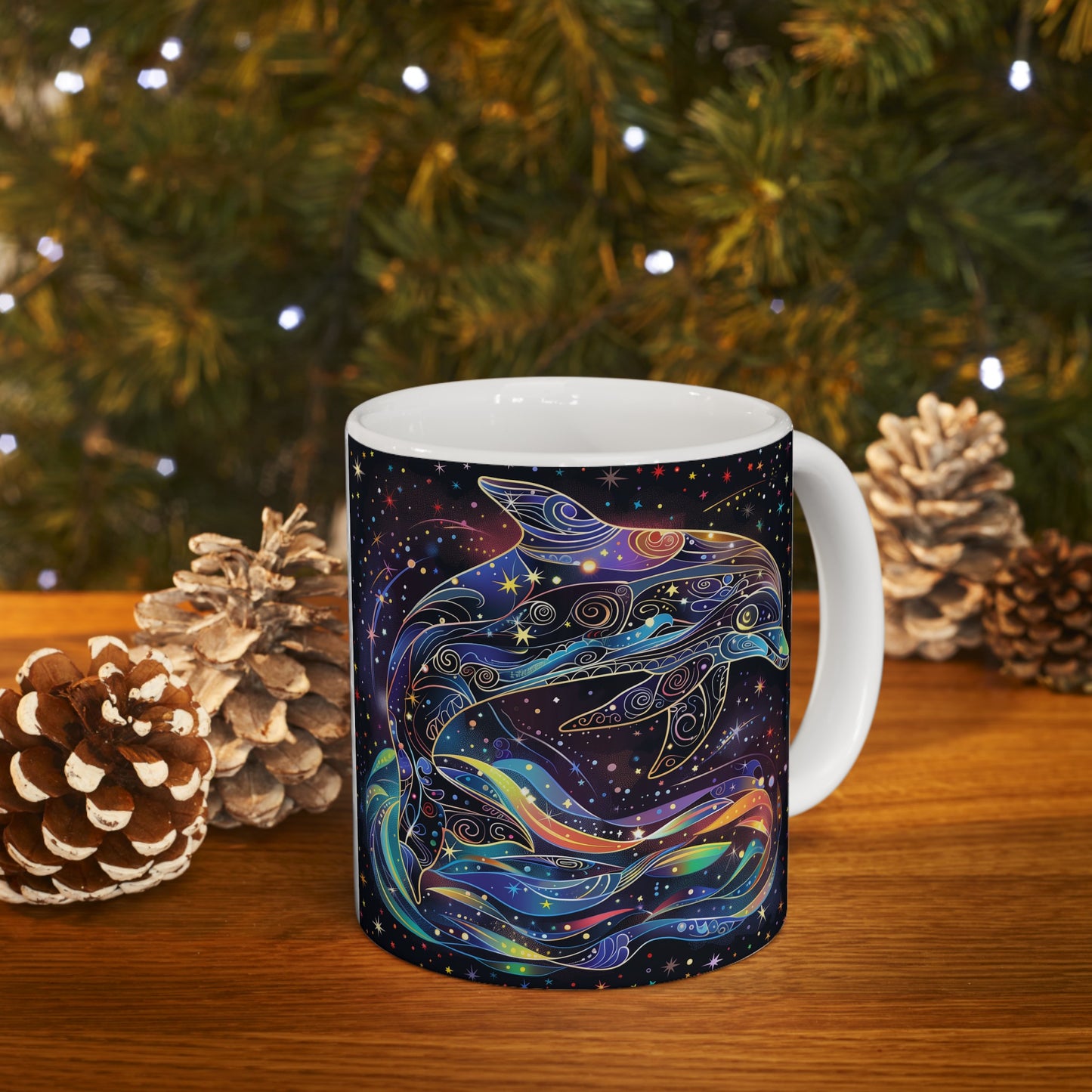 Cosmic Dolphin C - Ceramic Mug Collection