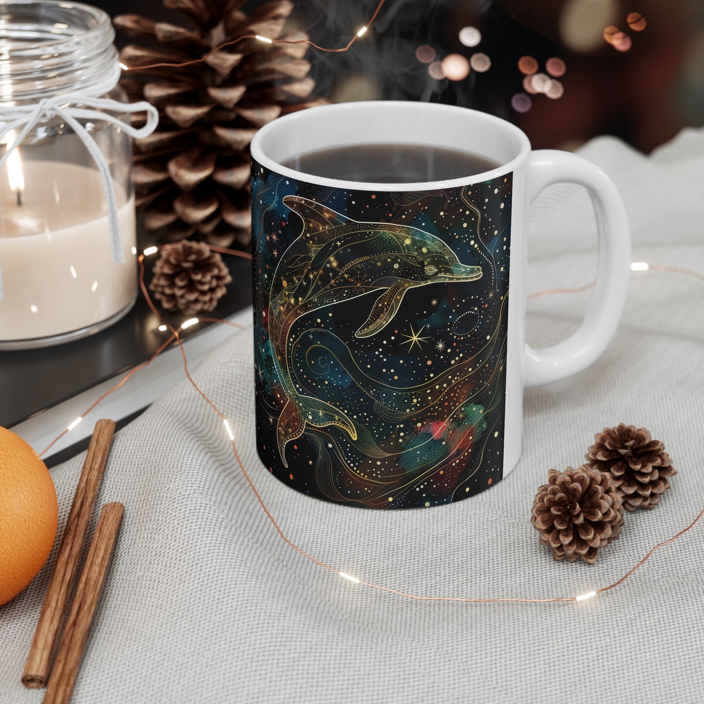 Cosmic Dolphin D - Ceramic Mug Collection