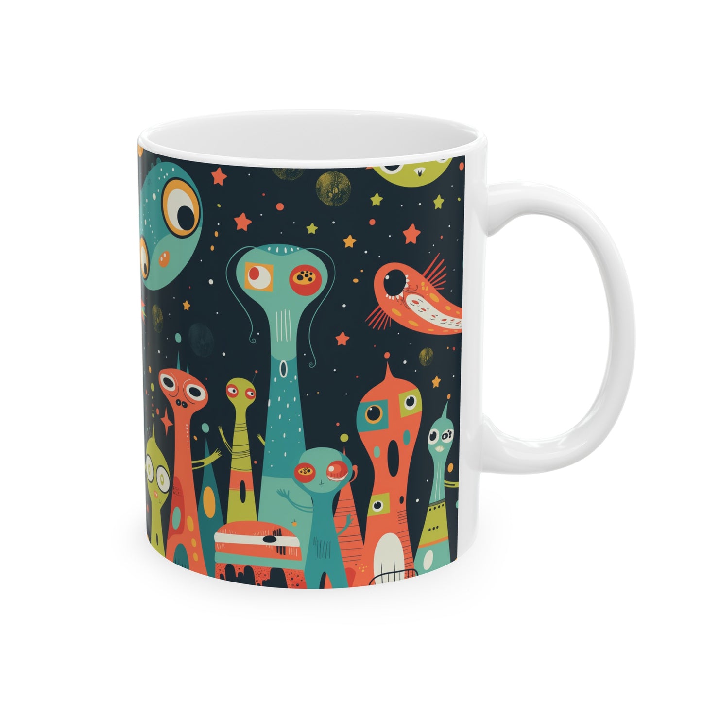 Cartoonish Aliens A - Ceramic Mug Collection