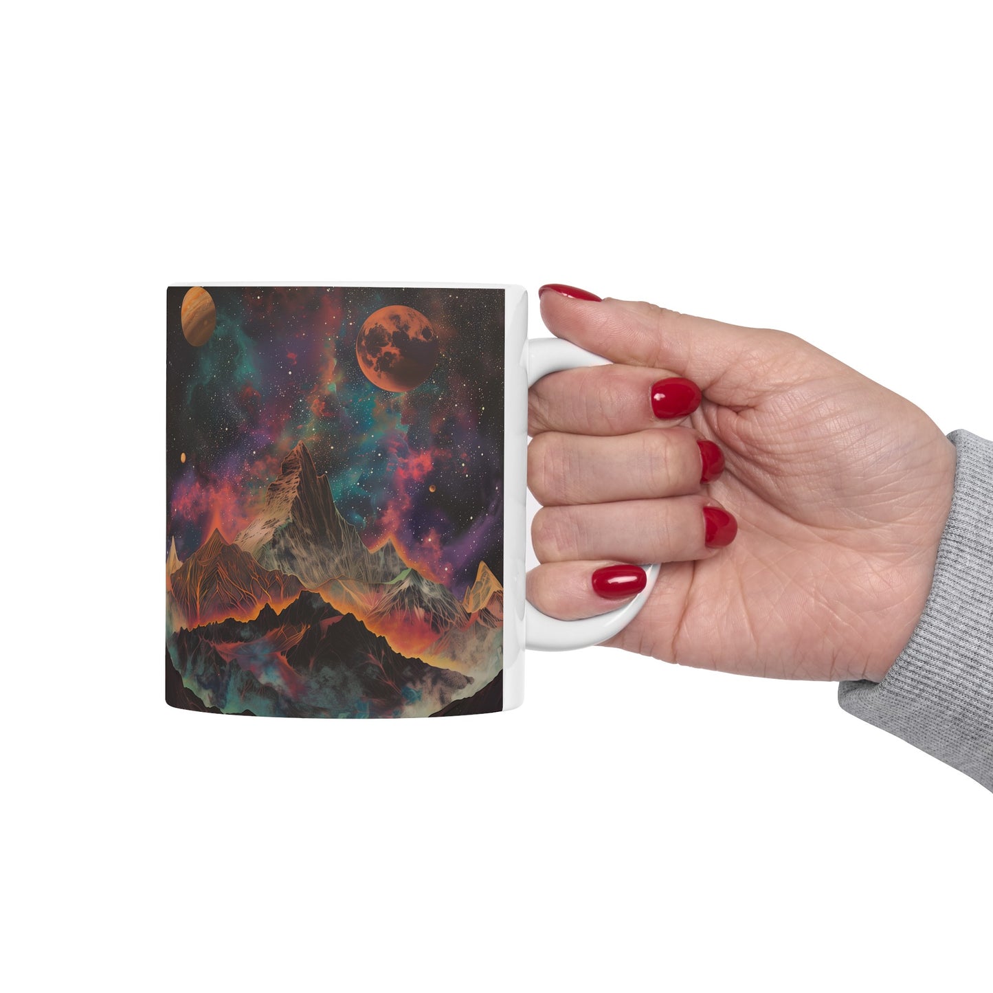 Artistic Cosmic Mountains D - Ceramic Mug Collection